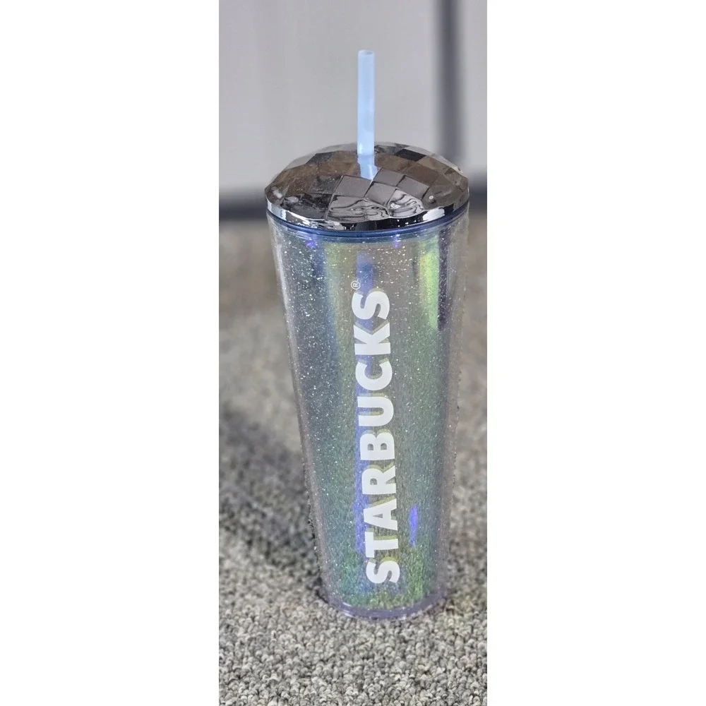 Starbucks Holographic Glitter Tumbler with Disco Lid 24oz